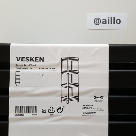 IKEA VESKEN Shelf unit, white - Picture 12 of 17